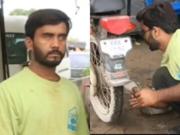 کراچی کا نابینا ماہر موٹر سائیکل مکینک