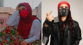 پاکستان کی پہلی باحجاب ریپر اور بلوچ گلوکارہ ایوا بی کی تصویر ‘ٹائمز اسکوائر’ پر آویزاں