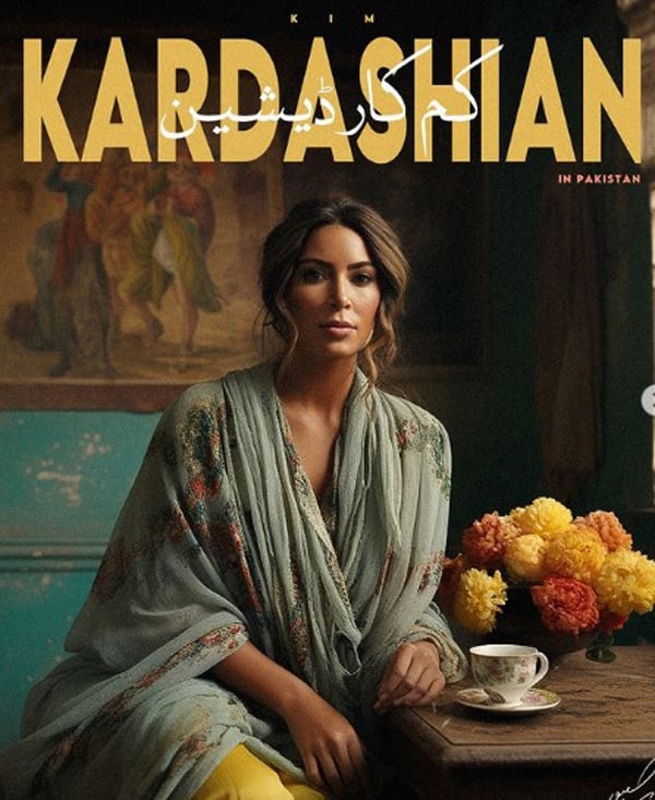 Artist Imagines  Celebrities In Pakistan Kim kardashian