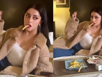 Alizeh Shah Eating Chips