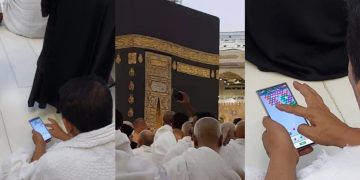 Man Playing Game in Kaaba
