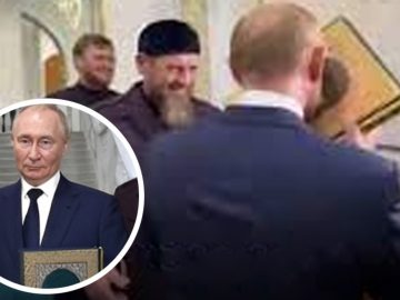 Putin kisses Holy Quran